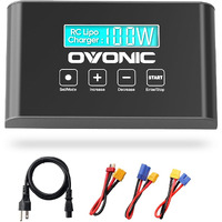 Ovonic Mate1 Lipo Battery Charger 100W 10A 1S-6S Smart Rc Battery Chargers With Xt60 Balance Charger Compatible For 1-6S Lipo/Life  3-18S Nimh (Upgraded Version - Without Balance Board)