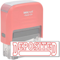Deposited Self Inking Stamp  Printer 20 Style 2 - Red Ink