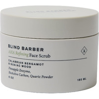 Blind Barber Aha Exfoliating Face Scrub - Daily Exfoliating Face Wash For Men - Scrub Away Dirt & Excess Oil  Clear Clogged Pores & Smooth Skin Texture - Facial Scrub With Quartz Powder (6 Oz)