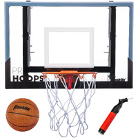 Franklin Sports Wall Mounted Basketball Hoop - Fully Adjustable - Shatter Resistant - Accessories Included  Black/White