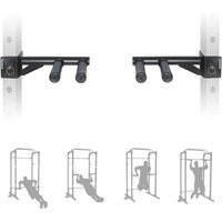 Syl Fitness Dip Bar Attachments For 2"" X 2"" Or 3"" X 3"" Power Rack - Narrow & Wide Dips Double Handles (Patent Pending) (For 3"" X 3"" Rack)