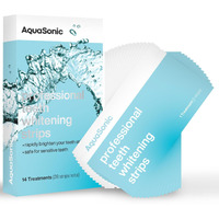Aquasonic Professional Teeth Whitening Strips - Enamel Safe Teeth Whitening With Hydrogen Peroxide - Easy To Use  Non-Slip  Affordable & Effective (Unflavored)