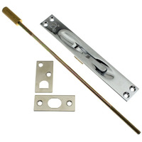 Idhba 11020-026 Professional Grade Quality Solid Brass Extension Flush Bolt Ul Standard Rod  12-Inch  Polished Chrome