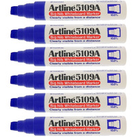 Artline 5109A Big Nib Whiteboard Marker - Blue (Pack Of 6)