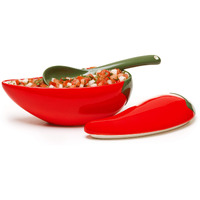 Prepworks By Progressive Salsa Bowl With Spoon - Great For Homemade Salsa And Pico De Gallo  Dips  Party Foods  Condiments  Sauces And Toppings