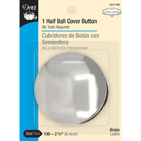 Dritz 213-100 Half Ball Cover Button  Size 100 (2-1/2-Inch)  1-Sets
