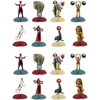 Beistle Vintage Circus Mini Centerpieces 16 Piece  5""  Multicolored   16 Count (Pack Of 1)