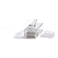 Micro Connectors  Inc. 100 Pack Cat6 Rj45 Modular Connector Plugs With Load Bar (C20-088L6-100)