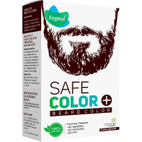 Vegetal Safe Color Dark Brown 25Gm - Certified Organic Allergy Free Bio Natural Beard Hair Color With No Ammonia Formula For Men