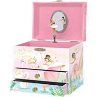 Musical Ballerina Jewelry Box For Girls - Kids Music Box With Spinning Ballerina  Ballet Birthday Gifts For Little Girls  Jewelry Boxes  6.8 X 5.3 X 6 In - Ages 3-10  Pink