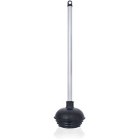 Neiko 60166A Toilet Plunger With Patented All-Angle Design  Heavy-Duty Toilet Bowl Plunger With Aluminum Handle  Bathroom Necessity   Black  1-Pack