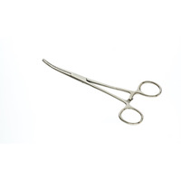 Se 6.25-Inch Stainless Steel Curved Forceps - Self-Locking  Serrated Tip For Precision Grip And Clamping - Perfect For Crafting  Fishing Tasks  Jewelry Making  And More! -