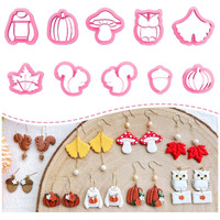 Keoker Polymer Clay Cutters For Fall - Acorn Clay Cutters For Earrings Making  10 Shapes Autumn Clay Earrings Cutters  Clay Cutters For Polymer Clay Jewelry (Earrings Clay Cutters)