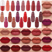 Bingbrush 18Pcs Mini Capsule Makeup Lipstick Pills  Long Lasting Lip Stain Set L?Piz Labial Rojo Women Red Lipsticks Cute Lip Stick Purse Set Labiales Matte Larga Duracion 24