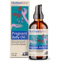 Motherlove Pregnant Belly Oil (4 Oz) Natural Moisturizer To Soothe Itchy Skin & Prevent Stretch Marks-Non-Gmo  Organic Herbs  Vegan