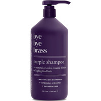 Findley Bye Bye Brass Purple Shampoo For Natural Or Dyed Blonde Or Highlighted Hair - With Avocado Oil & Castor Oil | Neutralizes Brassiness | Gently Cleanses | Paraben Free (32 Oz)