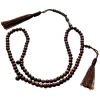 Dense Tamarind Tree Tasbih - Small 6Mm 99-Bead Prayer Beads - Worry Beads With 2 Beuitiful Tassels