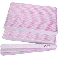 80/80 Grit Nail Files (50 Pcs)  Emery Boards For Acrylic Nails And Gel Nails  Coarse Nail File Double Sided 80 Grits Emory Professional Nail Filers Pack Reusable Washable Manicure Gray