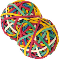 Aiwoqi Rubber Bands Ball 2 Pack Ball Rubber Band Size #32 Rubber Bands About 300Pcs Colors Elastic Band Rubber Bands For Office School Home Strong Loop Office Supplies