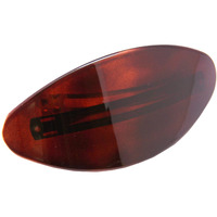 Parcelona French Oval Extra Large Tortoise Shell Brown Celluloid Automatic Hair Clip Hair Barrette