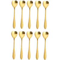 20 Pieces Stainless Steel Coffee Spoon Creative Dessert Spoons For Sugar  Stir  Ice Cream  Cake  Teaspoon Set Heart Shaped Spoons Gold