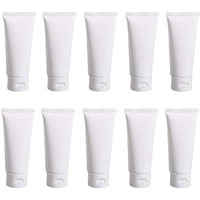 Upstore 20Pcs White Plastic Refill Cosmetic Soft Tubes Leakproof Makeup Travel Packing Vials Bottles With Flip Cover Sample Storage Containers Dispenser For Shampoo Toiletries (30Ml/1Oz)