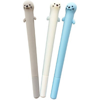 Doraking 3Pcs 0.5Mm Fine Point Gel Pens  Cute Cartoon Otters Refillable Gel Ink Pens  Black Ink Pen For Writing Note With Box (Otter)