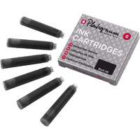 Platignum Fountain Pen Cartridge Black [6 Pack] 50520 Ink Cartridge