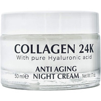 Delfanti-Milano  Collagen 24K  Anti-Aging Night Cream  Face And Neck Moisturizer With Pure Hyaluronic Acid  Made In Italy