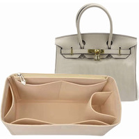 Lckaey Purse Organizer Insert For Birkin 30 Insert Organizer1099Beige-M