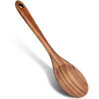 14 Inch Large Wooden Spoon For Cooking Mixing Spoon Serving Spoons Big Non Stick Wood Spoon Spatula Long Handle Spoon Stirring Cooking Spoon