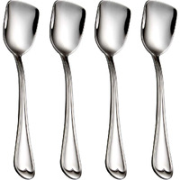 Dessert Spoons  Square Head Spoons  18/10 Stainless Steel Spoon Set Of 4 Ice Cream Spoons  Stirring Spoon For Tea  Dessert  Sugar