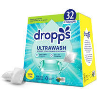 Dropps Ultrawash Dishwasher Pods  Lemon Citrus (32 Dish Tabs) - Biobased Power Deep Clean Dishwasher Detergent Tablets For Sparkling Shiny Dishes - No Rinse Aid Or Pre-Wash Needed - Dishwashing Pods