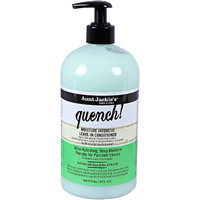 Aunt Jackie's Curls And Coils Quench  Large 24Oz Family Sized Pump  Moisture Intensive Leave-In Hair Conditioner For Natural Curls  Coils And Waves  Enriched With Shea Butter  Green