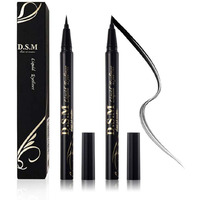 Seilanc Waterproof Liquid Eyeliner Long Lasting&Smudgeproof Eye Liner 2 Packs Precise Eyeliner Pen For All Day With Slim Tip  Black