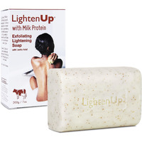 Lightenup  Lactic Acid Exfoliating Soap | 7.7 Oz / 200 G | Brightening Bar  Aha Soaps For Knees  Body  Armpits | With Shea Butter  Apricot  Milk Protein