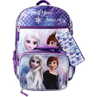 Frozen 16 Inch Backpack 4-Piece Set With Lunch Box For Girls