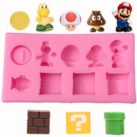 Guratapa 9 Hole Gold Coin Super Yoshi Dragon Mushroom Gold Coins Silicone Molds For Diy Fondant Candy Making Chocolate Mold Desserts Gum Clay Biscuit Plaster Resin Cupcake Topper Cake Decor Moulds 3