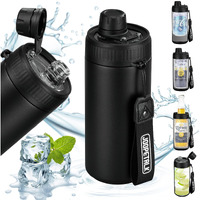 Can Cooler With Spout Lid 4-In-1Insulated Double Wall Vacuum Stainless Steel Beer Can Holder For All 12 Oz Slim Can Bottles  Regular Can & Drinks Keeps Beverage Cold Gift