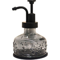 Octmustard Glass Soap Dispenser For Kitchen And Bathroom Countertop  Smooth Action Pump Refillable Wash Hand Liquid  Dish Detergent  Farmhouse Style With Cylindrical Shape Shampoo Lotion Pump