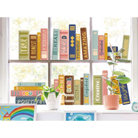 Jarthenaamcs Boho Book Window Clings Boho Book Print Window Stickers Double Sided Glass Decals For First Day Of School Back To School Party Home Classroom Library Wall Decor  6 Sheet