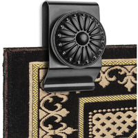 Tapestry Wall Hanging Clamps 4 Pack Textile Art Decoration Wall Hangers Metal Clips For Hanging Rugs Carpet Wall Display (Black)