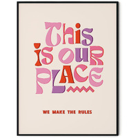Twodays Taylor Room Decor Aesthetic  Lyrics Poster For Bedroom  This Is Our Place Prints  Music Art Wall Decor For Girls  Large Vintage Birthday Decorations. (12"" X 16""  Unframed)