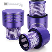 V10 Filters For Dyson V10 Cyclone Series  V10 Animal  V10 Absolute  V10 Total Clean  Sv12  Part No. 969082-01  3 Pack Filters And 1 Clean Brush.
