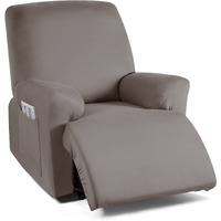 Taococo Stretch Recliner Couch Covers 3-Pieces Style Recliner Chair Covers Recliner Cover For Reclining Chair Slipcovers Feature Fitted Soft Washable (1 Seat  Taupe)