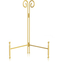 Svenjbb Plate Stand And Holder Display Stand 12 Inch  Gold Iron Picture Frame Stand For Display  Collapsible And Portable Easel Stand For Table (1 Pack)