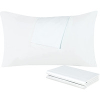 4 Pack Cooling Pillowcasess For Hot Sleepers & Night Sweats  400 Tc Bamboo Viscose Pillow Protectors  Zippered Pillow Cases King Size  Breathable Silky Soft Pillow Covers  White  20X36