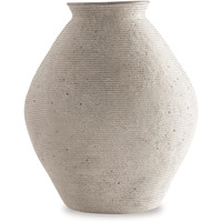Signature Design By Ashley Hannela 12"" Modern Distressed Polyresin Vase  Antique Tan