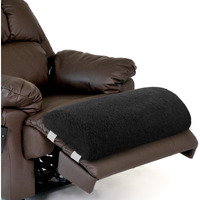 Wesiti Recliner Foot Pillow Cushion Sherpa Memory Foam Bolster Pillow For Sleeping Rest Multipurpose Half Roll Leg Pillow Suitable For Bed Chair Sofa Headrest Back Lumbar Leg Support(Black)