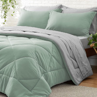 Bedelite Twin Xl Comforter Set 5 Pieces Bed In A Bag - Soft Microfiber Reversible Twin Extra Long Sage Green Bed Set With Comforters  Sheets  Pillowcase & Sham  Cozy Bedding Sets For College Dorm Room